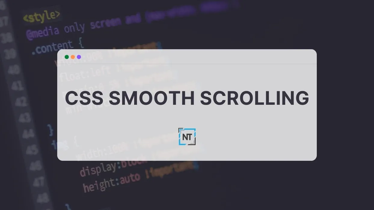 Cover for CSS Smooth Scrolling