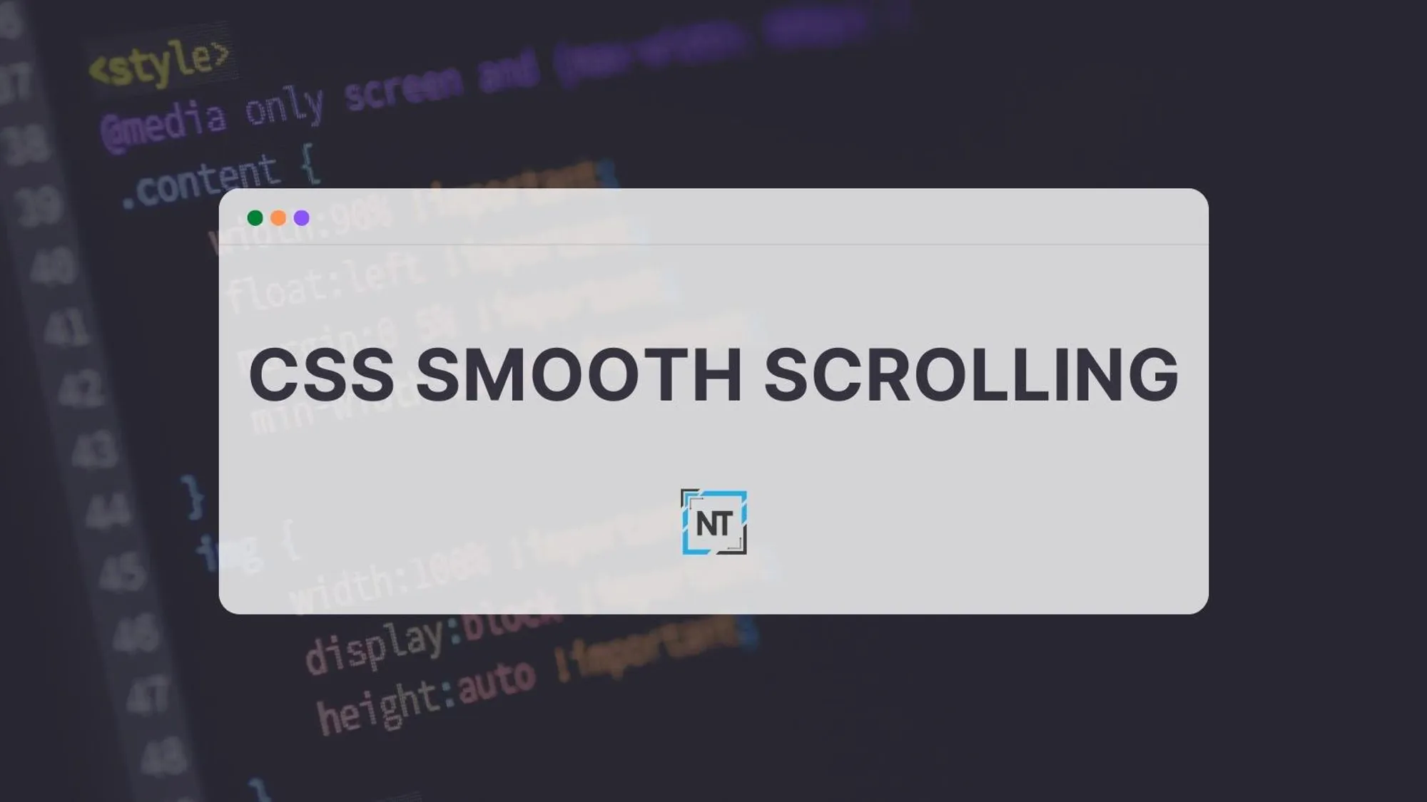 Cover for CSS Smooth Scrolling